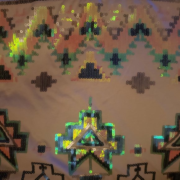 Express mini aztec sequin skirt - Picture 3 of 4